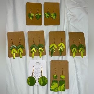 Handmade clay earrings